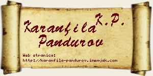 Karanfila Pandurov vizit kartica